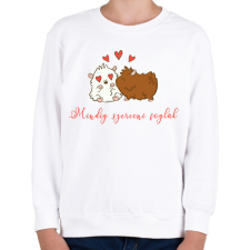 PRINTFASHION Tengerimalac szerelem - Gyerek pulóver - Fehér gyerek pulóver, kardigán