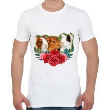 PRINTFASHION Tengerimalacok virággal - Férfi póló - Fehér férfi póló