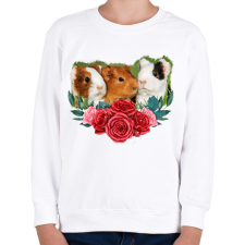 PRINTFASHION Tengerimalacok virággal - Gyerek pulóver - Fehér gyerek pulóver, kardigán