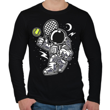 PRINTFASHION Tenisz a holdon - Férfi hosszú ujjú póló - Fekete férfi póló