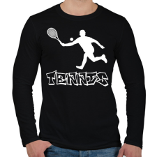 PRINTFASHION tenisz - Férfi hosszú ujjú póló - Fekete férfi póló