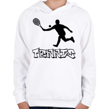 PRINTFASHION tenisz - Gyerek kapucnis pulóver - Fehér gyerek pulóver, kardigán