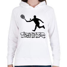 PRINTFASHION tenisz - Női kapucnis pulóver - Fehér női pulóver, kardigán