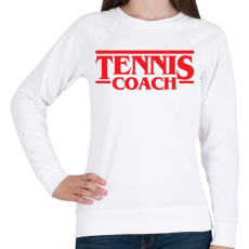 PRINTFASHION Tennis coach - Női pulóver - Fehér