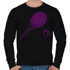 PRINTFASHION tennis  pink - Férfi pulóver - Fekete