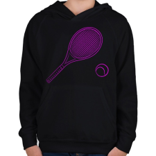 PRINTFASHION tennis  pink - Gyerek kapucnis pulóver - Fekete gyerek pulóver, kardigán