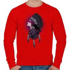 PRINTFASHION Tények - Férfi pulóver - Piros férfi pulóver, kardigán