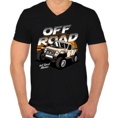 PRINTFASHION Terepjáro - Férfi V-nyakú póló - Fekete