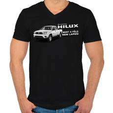 PRINTFASHION Terepjáró king - Férfi V-nyakú póló - Fekete