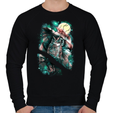 PRINTFASHION Térfigyelő - Férfi pulóver - Fekete férfi pulóver, kardigán