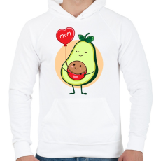 PRINTFASHION Terhes avokádó - Férfi kapucnis pulóver - Fehér