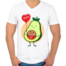 PRINTFASHION Terhes avokádó - Férfi V-nyakú póló - Fehér férfi póló