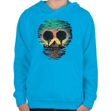 PRINTFASHION Természet - Gyerek kapucnis pulóver - Azúrkék