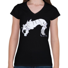 PRINTFASHION Természetistennő - Női V-nyakú póló - Fekete női póló