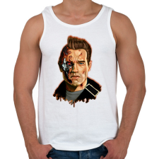 PRINTFASHION Terminator - Arnold - Férfi atléta - Fehér atléta, trikó