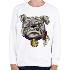 PRINTFASHION Terminator Bulldog - Gyerek pulóver - Fehér gyerek pulóver, kardigán