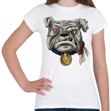 PRINTFASHION Terminator Bulldog - Női póló - Fehér női póló