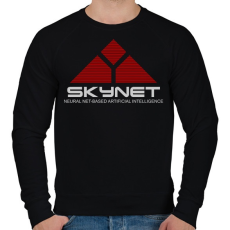 PRINTFASHION Terminátor: Skynet - Férfi pulóver - Fekete