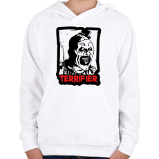 PRINTFASHION Terrifier bohóc - Gyerek kapucnis pulóver - Fehér