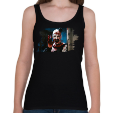 PRINTFASHION Terrifier bohócrém - Női atléta - Fekete női trikó