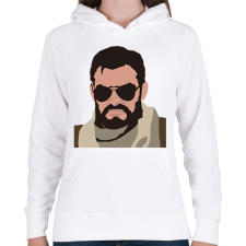 PRINTFASHION Terror - Női kapucnis pulóver - Fehér női pulóver, kardigán