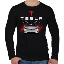 PRINTFASHION tesla  - Férfi hosszú ujjú póló - Fekete férfi póló