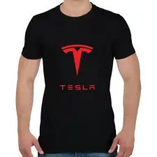 PRINTFASHION Tesla - Férfi póló - Fekete férfi póló