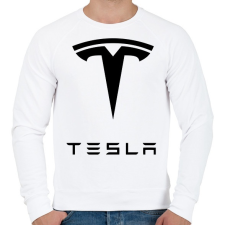 PRINTFASHION Tesla - Férfi pulóver - Fehér férfi pulóver, kardigán