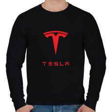 PRINTFASHION Tesla - Férfi pulóver - Fekete