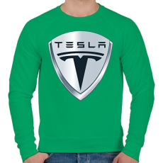 PRINTFASHION Tesla - Férfi pulóver - Zöld