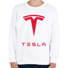 PRINTFASHION Tesla - Gyerek pulóver - Fehér