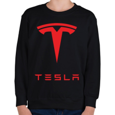 PRINTFASHION Tesla - Gyerek pulóver - Fekete gyerek póló
