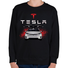PRINTFASHION tesla  - Gyerek pulóver - Fekete