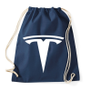 PRINTFASHION TESLA logo fehér - Sportzsák, Tornazsák - Sötétkék