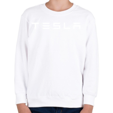 PRINTFASHION Tesla logo - Gyerek pulóver - Fehér gyerek póló