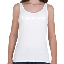 PRINTFASHION Tesla logo - Női atléta - Fehér női trikó