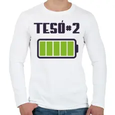 PRINTFASHION Tesó #2 - Férfi hosszú ujjú póló - Fehér