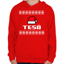 PRINTFASHION TESÓ - Gyerek kapucnis pulóver - Piros gyerek pulóver, kardigán