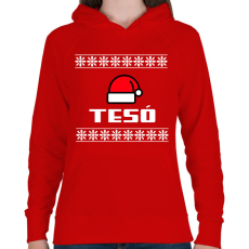 PRINTFASHION TESÓ - Női kapucnis pulóver - Piros