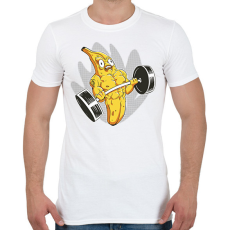 PRINTFASHION Testépítő banán - Férfi póló - Fehér