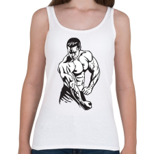 PRINTFASHION Testépítő - Női atléta - Fehér női trikó