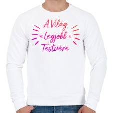 PRINTFASHION Testvér - Férfi pulóver - Fehér férfi pulóver, kardigán