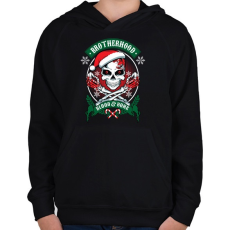 PRINTFASHION Testvériség - Gyerek kapucnis pulóver - Fekete