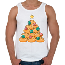 PRINTFASHION Tészta karácsonyfa - Férfi atléta - Fehér atléta, trikó