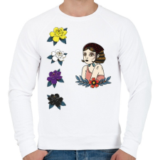 PRINTFASHION Tetoválás - Férfi pulóver - Fehér férfi pulóver, kardigán