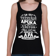 PRINTFASHION Tetováló apuka - Női atléta - Fekete