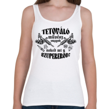 PRINTFASHION Tetováló művész vagyok - Női atléta - Fehér női trikó