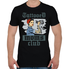 PRINTFASHION Tetovált anyák klubja - Férfi póló - Fekete férfi póló