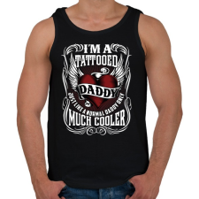 PRINTFASHION Tetovált apa - Férfi atléta - Fekete atléta, trikó