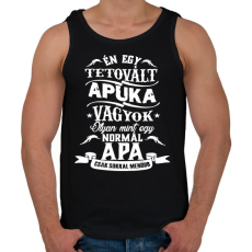 PRINTFASHION Tetovált Apuka - Férfi atléta - Fekete